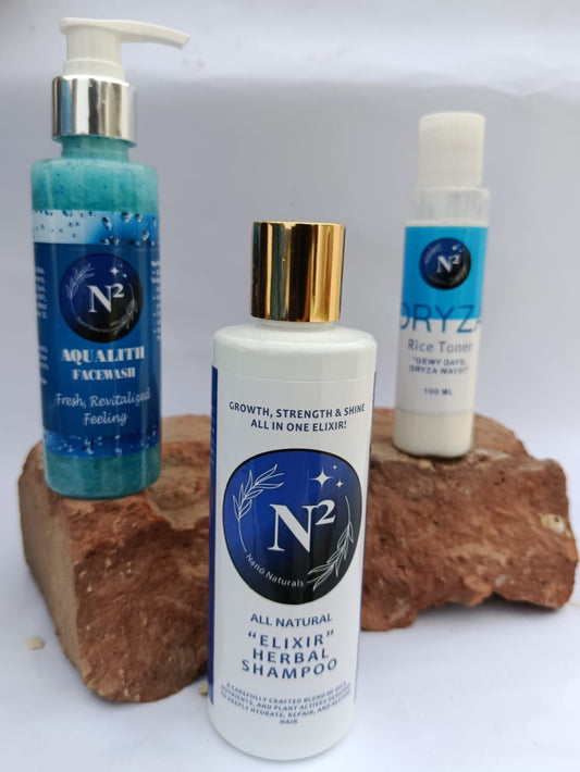 Shampoo + Facewash + Toner Deluxe Set